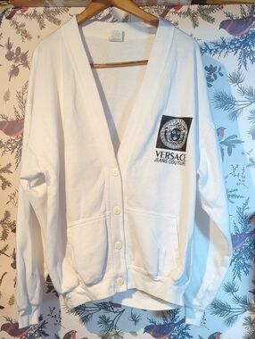 1990s ESY Cardigan Featuring Versace Jeans Couture Logo